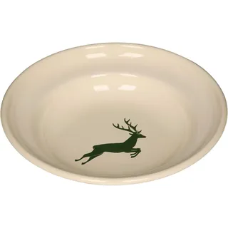 Riess, 0306-072, Emailleteller tief ø 22cm, HIRSCH GRÜN, Emailliert, Vol. (rec.): 0,5 Liter, Made in Österreich, LBH: 22,5x22,5x4,3cm, 0,362kg, Essschalen, Schale, Auslaufsicher, Bruchsicher