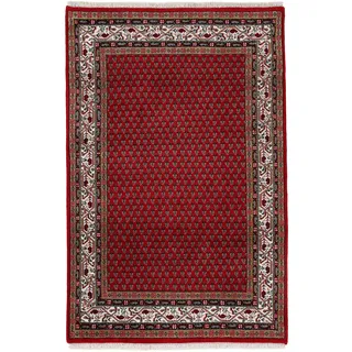 Orientteppich WOVEN ARTS "Orientteppich Mir" Teppiche Gr. B/L: 60 cm x 90 cm, 15 mm, 1 St., rot Orientalische Muster handgeknüpft, Wohnzimmer, reine Wolle