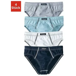 LE JOGGER le jogger® Slip (Packung, 4-St) aus reiner Baumwolle blau|grau 176