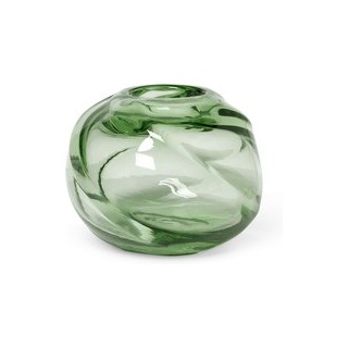 Vase Water Swirl round recycled glass
