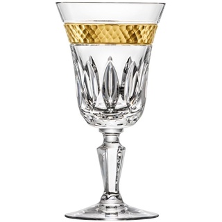 ARNSTADT KRISTALL Rotweinglas Bloom Gold (18,5 cm) Kristallglas mundgeblasen · von Hand geschliffen · Handmade in Germany · inkl. 24 Karat Goldrand