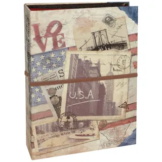 Ursus 40850001 - Fotoalbum Leporello USA, Vintage Optik, Set mit Album, Stickerbögen und vielen Fotoecken, zur individuellen Gestaltung eines Fotoalbums, ideal zum Verschenken