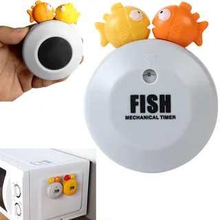 Syiyunran Kurzzeitwecker KüChe KüChentimer - 1pc, Grau, Bubble Fish Mechanisch Magnetisch Timer Eieruhren, Keine Batterien Erforderlich, Countdown Für Unterricht Meetings Kurzzeitmesser