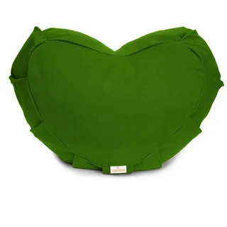 yogabox Yogakissen Meditationskissen Zafu ZEN Halbmond BASIC mit ZIP, robust, anpassbare Füllmenge grün