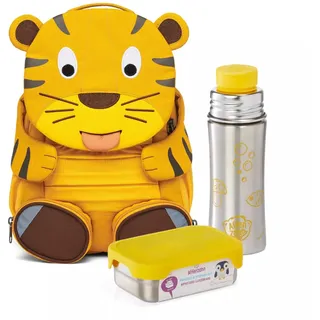 Affenzahn Großer Freund Bundle mit Trinkflasche und Brotdose Kita Rucksack Set
