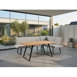 Niehoff Elba Gartenmöbel-Set-2 Eckbank Links 235x170cm,  Alpin beige, Tisch Elba 160x95cm
