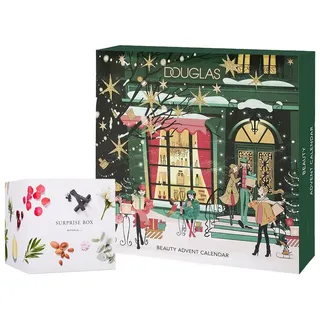 Douglas Adventskalender Douglas Beauty Adventskalender 2025 + Rituals Outlet Surprise Box (25-tlg), 2-teiliges Beauty-Bundle mit 24 Überraschungen & Rituals Highlights grün|rot