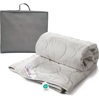 Sympathica Sommerdecke 100% Premium Wildseide Seide Sommerbett Bettdecke 155x220 - Beige