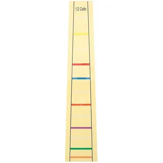 Cello Aufkleber, Cello Finger Positionsaufkleber für Übungsanfänger Griffbrettaufkleber für Cello Griffbrettpositionsanzeige zum Üben von Cello(3/4) Hilfskorrektur