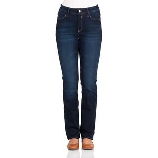 Mavi Damen Jeans Kendra Straight Fit Deep Uptown Str Hoher Bund Reißverschluss W 29 L 34