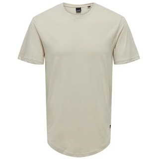ONLY & SONS T-Shirt Langes Rundhals T-Shirt Kurzarm Shirt ONSMATT Stretch Basic (1-tlg) 3971 in Beige-2 beige SARIZONAS