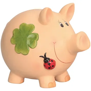 Spardose Sparschwein XL Maikäfer Klee 30 cm Money Box Bank