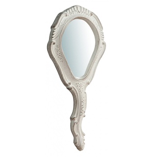 Biscottini Handspiegel 15 x 2 x 31 cm aus Holz | Dekorativer tragbarer Spiegel und Make-up-Spiegel für Mädchen und Mädchen | Tragbarer Friseurspiegel