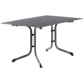 Sieger Boulevard- Klapptisch Polytec (HPL) 120x80 cm, Eisengrau/Beton Hell