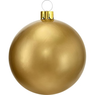 Magie di Natale 1 Weihnachtskugeln Deko Christbaumkugeln aufblasbar (Ø 65cm, Gold)