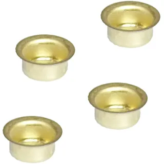 Auswahl Größe - Kerzentülle Kerzeneinsatz Kerzenhalter aus Metall, für Baumkerzen, Puppenkerzen, Pyramidenkerzen Tafelkerzen und Teelichter - Hier: 4 Stück Tülle 10 mm