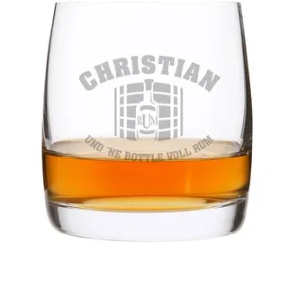 Herz & Heim® Rum Glas mit persönlicher Namensgravur für den gemütlichen Männerabend Rum Fass