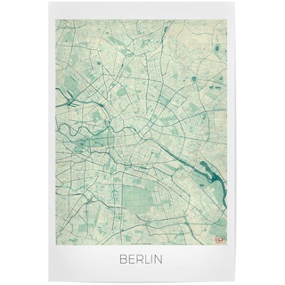 artboxONE Poster 30x20 cm Städte Berlin, Deutschland 2" hochwertiger Design Kunstdruck - Bild Berlin Deutschland Karte