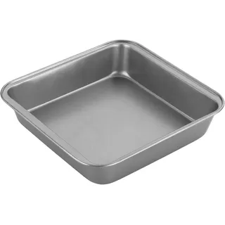 Chef Aid Kuchenform Antihaft quadratisch 23x 23 cm aus Karbonstahl – robuste Backform für Kuchen, Brownies, Lasagne und Aufläufe, BPA-, PFOA- und PTFE-frei, Grau