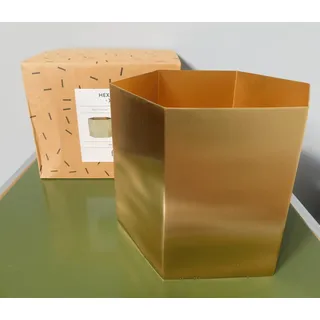 ferm LIVING 4147 Hexagon Übertopf Messing Gold X Large 18 x 14 cm |eUVP 69€