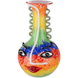 Casablanca by Gilde Tischvase Glasart Designvase "Salvato" aus Glas (1 St), durchgefärbt, handgearbeitet und mundgeblasen bunt|rot