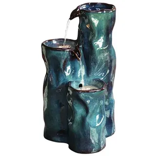 Dehner Keramik-Solarbrunnen Corso, ca. H64,5 cm, Blau