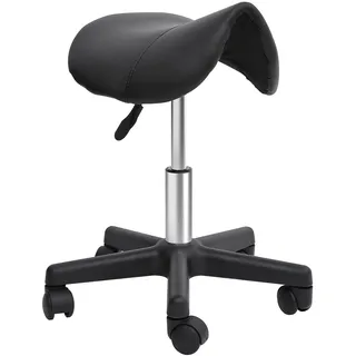 Homcom Rollhocker Kunstleder Schwarz
