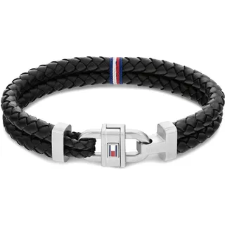 Tommy Hilfiger Armband Herren Leder Schwarz 2790361 Größe OSFA