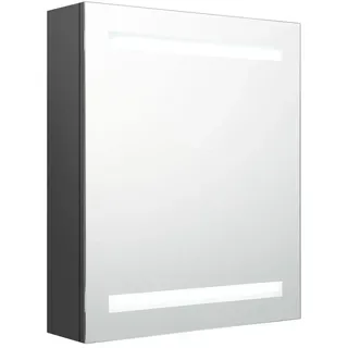 vidaXL LED-Bad-Spiegelschrank 50 cm grau