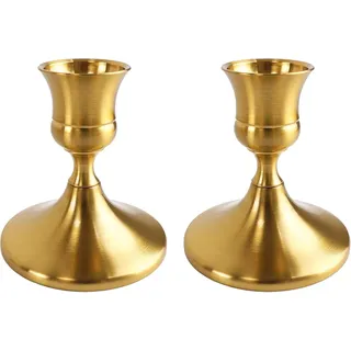 Ccykxa Set Mit 2 Goldenen Kerzenständern – Tischdekoration – Vintage-metall – Moderne Dekoration Für Hochzeitstische, Weihnachten, Advent, Wohnzimmer, Adventskranz