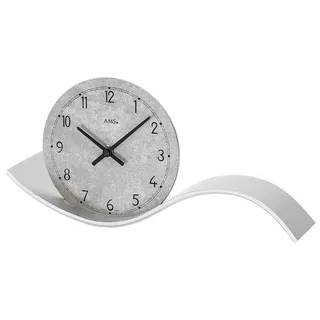Tischuhr AMS, silberfarben, Tischuhren, Quarzuhr, Wohnzimmer, Esszimmer, Made in Germany
