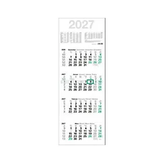 4-Monatskalender 2027 Papier Weiß Deutsch Nicht Nachfüllbar