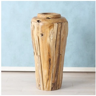 BOLTZE Bodenvase "Labuan" aus Teakholz in braun, Holz Vase