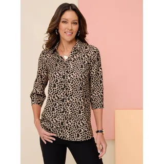 Classic Basics Longbluse camel-schwarz 52