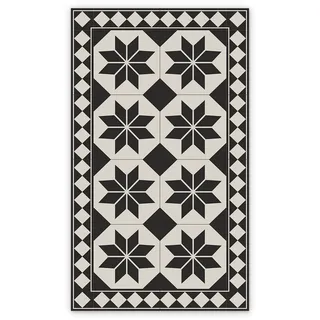 Coloray BirdsEcho Vinyl-Teppich Linoleum Teppich 80x198cm Bodenschutz in der Küche PVC Dekorative Matte Küchendekorationsmatte Küchenmatte - Geometrie blüht Romanes
