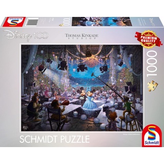Schmidt Spiele 57595 Thomas Kinkade, Disney, 100 Jahre Sonderedition 1, Limited Edition, 1000 Teile Puzzle, Normal