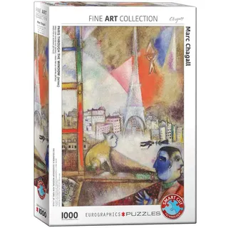 Eurographics 6000-0853 - Paris vom Fenster aus von Marc Chagall  Puzzle 1.000 Teile