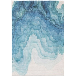 Teppich Mara, benuta, rechteckig, Höhe: 6 mm, Kunstfaser, Berber, Ethno-Style, Wohnzimmer blau 200 cm x 300 cm x 6 mm
