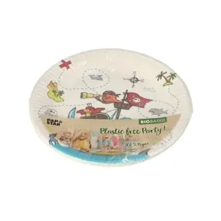 Papstar Pappteller, Pirate Crew, 23 cm 88581 , 1 Karton = 20 Packungen à 10 Stück