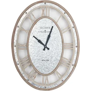 Bhp, Wanduhr, Wanduhr Holz Metall römische Ziffern