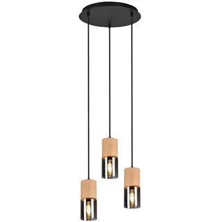 meine wunschleuchte Yelle 3-flg. Ø 37 cm rund Holz schwarz