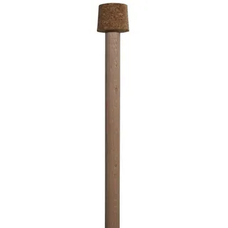 Lauschaer Glas Gartenstecker Rosenkugelstab Gartenkugelstab mit Korkaufsatz, für Rosenkugeln naturbelassenes Holz