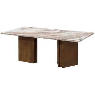 MASSIVMOEBEL24.DE Couchtisch LUGANO Beige Mangoholz 130 x 70 x 45 cm