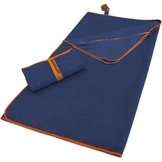 Dyckhoff Mikrofaser Handtuch mit Reißverschluss 60 x 120 cm nachtblau