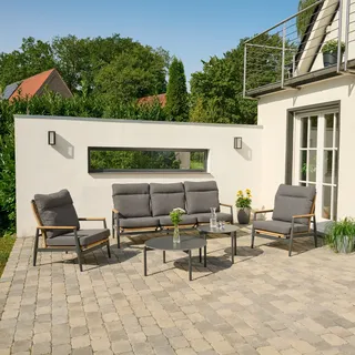 Siena Garden Roma Loungeset Aluminium/Teak Gestell