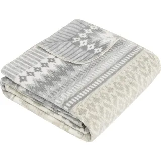 IBENA Arta Kuscheldecke 150 x 200 cm Beige/Grau