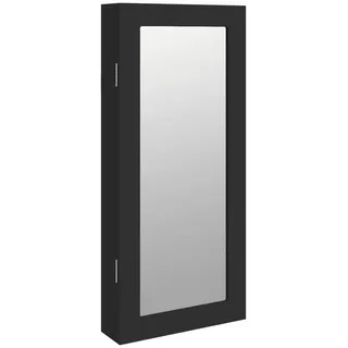 vidaXL Schmuckschrank mit Spiegel 30 x 8,5 cm Schwarz