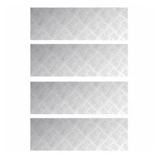 vidaXL Stufenmatte 75 x 25 cm Silber
