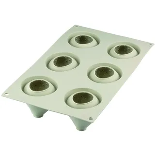 Silikomart 195510 3D-Backform Erdbeere - 6er Form, Cream