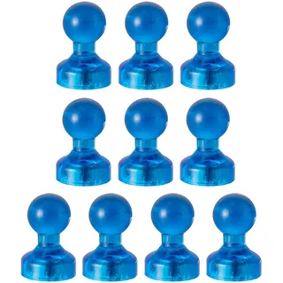 Luojuny 10pcs Magnetische Push -Stifte, Mini farbenfrohe transparente Kühlschrankmagnete, Mini -Metallmagnetmagnet -Daumen, Büromagnete, Whiteboard -Magnete, Kartenmagnete für gebürstete Nickel B